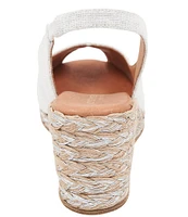 Andre Assous Audrey Fabric Espadrille Wedge Peep Toe Sandals