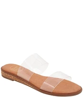 Andre Assous Galia Vinyl Wedge Slide Sandals