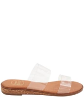 Andre Assous Galia Vinyl Wedge Slide Sandals