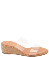 Andre Assous Gwenn Vinyl Slip-On Wedge Sandals