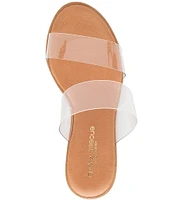 Andre Assous Gwenn Vinyl Slip-On Wedge Sandals