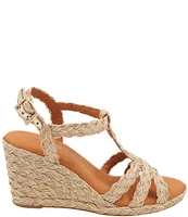 Andre Assous Madina Raffia Espadrille Wedge Sandals