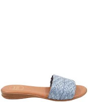 Andre Assous Nahala Raffia Braided Slide Sandals