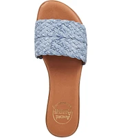 Andre Assous Nahala Raffia Braided Slide Sandals