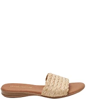 Andre Assous Nahala Woven Raffia Slide Sandals