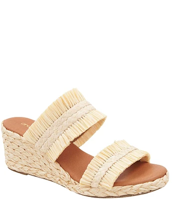 Andre Assous Nori Raffia Espadrille Wedge Sandals