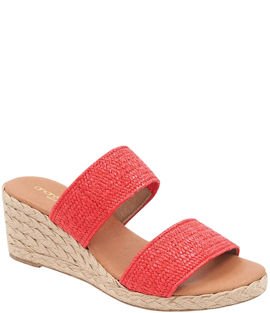 Andre Assous Nori Stretch Raffia Espadrille Sandals