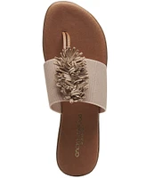 Andre Assous Novalee Featherweights™ Elastic Leather Fringe Thong Sandals