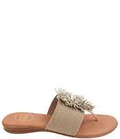 Andre Assous Novalee Featherweight Elastic Leather Fringe Thong Sandals