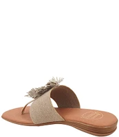 Andre Assous Novalee Featherweight Elastic Leather Fringe Thong Sandals