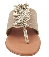 Andre Assous Novalee Featherweight Elastic Leather Fringe Thong Sandals