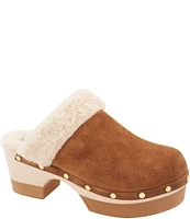 Andre Assous Olivia Faux Shearling Suede Clogs