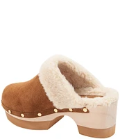 Andre Assous Olivia Faux Shearling Suede Clogs