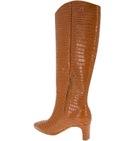 Andre Assous Waverly Crocodile Embossed Leather Tall Boots