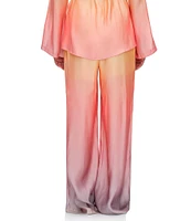 Andrea Iyamah Bata Light Ombre Chiffon Straight Leg Pants