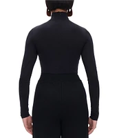 Andrea Iyamah Collo Knit Turtleneck Long Sleeve Bodysuit