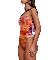 Andrea Iyamah Tika Strapless Ruched One Piece Swimsuit