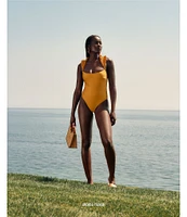 Andrea Iyamah Tisi Detachable Crossover Back Strap One Piece Swimsuit