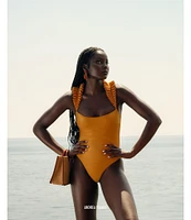 Andrea Iyamah Tisi Detachable Crossover Back Strap One Piece Swimsuit