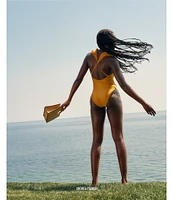 Andrea Iyamah Tisi Detachable Crossover Back Strap One Piece Swimsuit