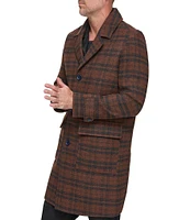 Andrew Marc Sport Bexar Plaid Wool Topper Coat