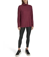 Andrew Marc Sport Brushed Waffle Turtleneck Tunic