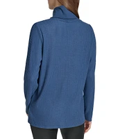 Andrew Marc Sport Brushed Waffle Turtleneck Tunic