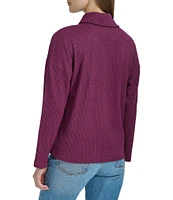 Andrew Marc Sport Collared Split Neck Long Sleeve Pullover