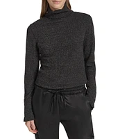 Andrew Marc Sport Knit Turtleneck Sweater with Faux Snaps