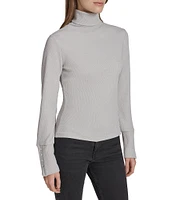 Andrew Marc Sport Knit Turtleneck Sweater with Faux Snaps