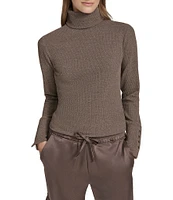 Andrew Marc Sport Knit Turtleneck Sweater with Faux Snaps