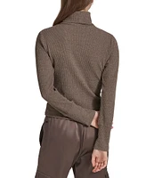 Andrew Marc Sport Knit Turtleneck Sweater with Faux Snaps