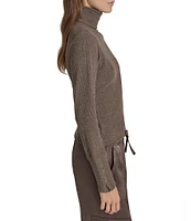 Andrew Marc Sport Knit Turtleneck Sweater with Faux Snaps