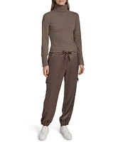 Andrew Marc Sport Knit Turtleneck Sweater with Faux Snaps