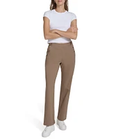 Andrew Marc Sport Knit Twill Kick Flare Pant with Sailor Buttons