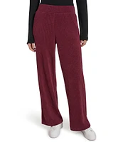 Andrew Marc Sport Luxe Chenille Ribbed Wide Leg Pant