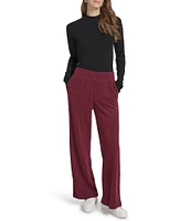 Andrew Marc Sport Luxe Chenille Ribbed Wide Leg Pant