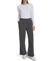 Andrew Marc Sport Luxe Chenille Ribbed Wide Leg Pant