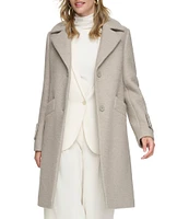 Andrew Marc Sport Regine Notched Lapel Collared Wool Coat