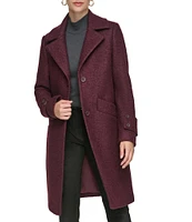 Andrew Marc Sport Regine Notched Lapel Collared Wool Coat