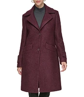 Andrew Marc Sport Regine Notched Lapel Collared Wool Coat