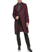 Andrew Marc Sport Regine Notched Lapel Collared Wool Coat