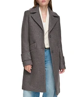 Andrew Marc Sport Regine Notched Lapel Collared Wool Coat