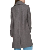 Andrew Marc Sport Regine Notched Lapel Collared Wool Coat