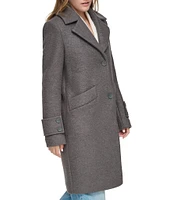 Andrew Marc Sport Regine Notched Lapel Collared Wool Coat