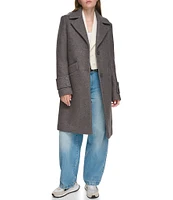 Andrew Marc Sport Regine Notched Lapel Collared Wool Coat