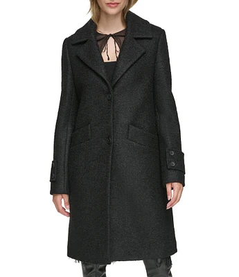 Andrew Marc Sport Regine Notched Lapel Collared Wool Coat