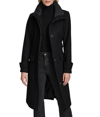 Andrew Marc Sport Scout Wool Blend Belted Trench Coat