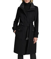 Andrew Marc Sport Scout Wool Blend Belted Trench Coat