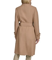 Andrew Marc Sport Scout Wool Blend Belted Trench Coat